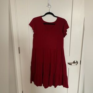 Red Tiered Dress XL